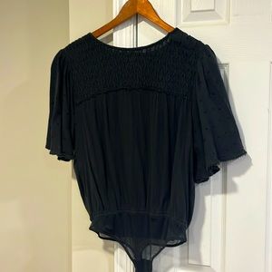 Free People Bohemian Peasant Blouse bodysuit, small